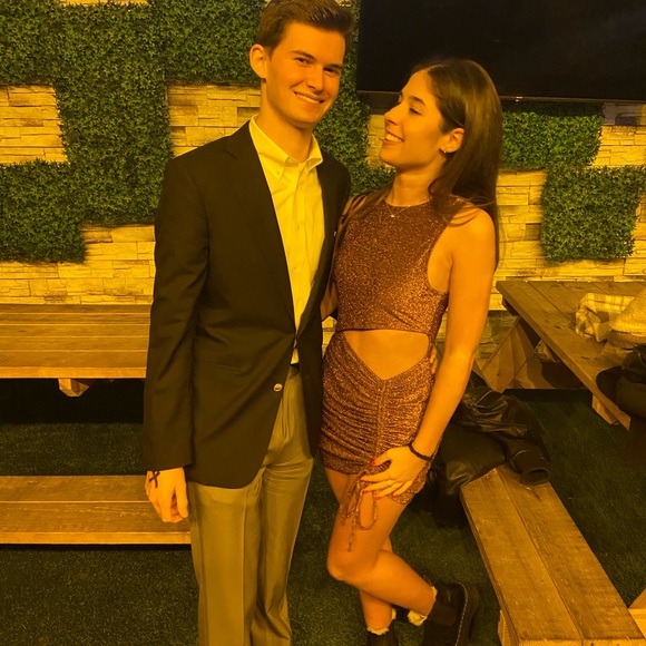 Copper H&M Cutout Dress - Picture 3 of 4